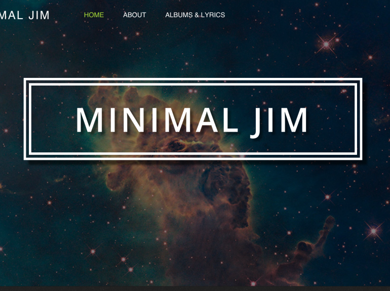 Minimal Jim Home page